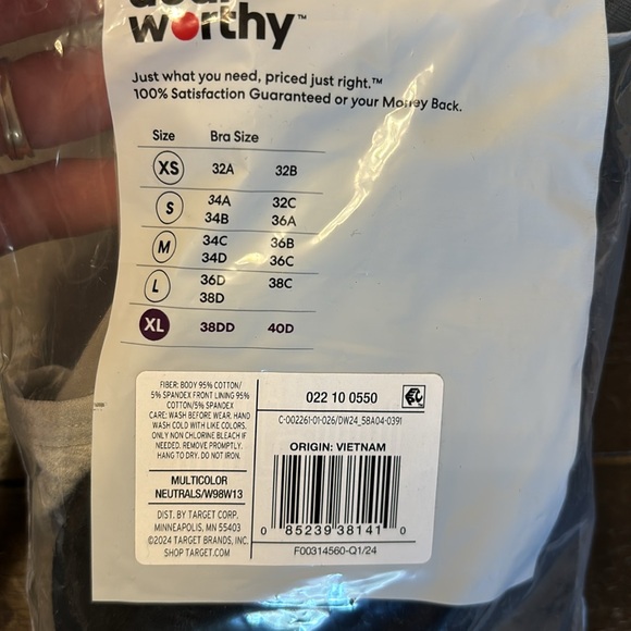 NWT Deal Worthy 2 pack scoop bralettes size XL (38DD and 40D) - Picture 3 of 4